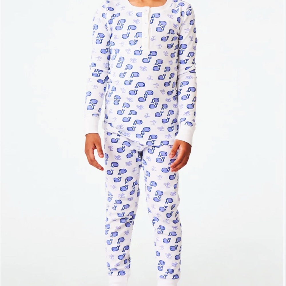 Roller Rabbit Kids Blue Moby Whale Pajamas - Size 12 Kids